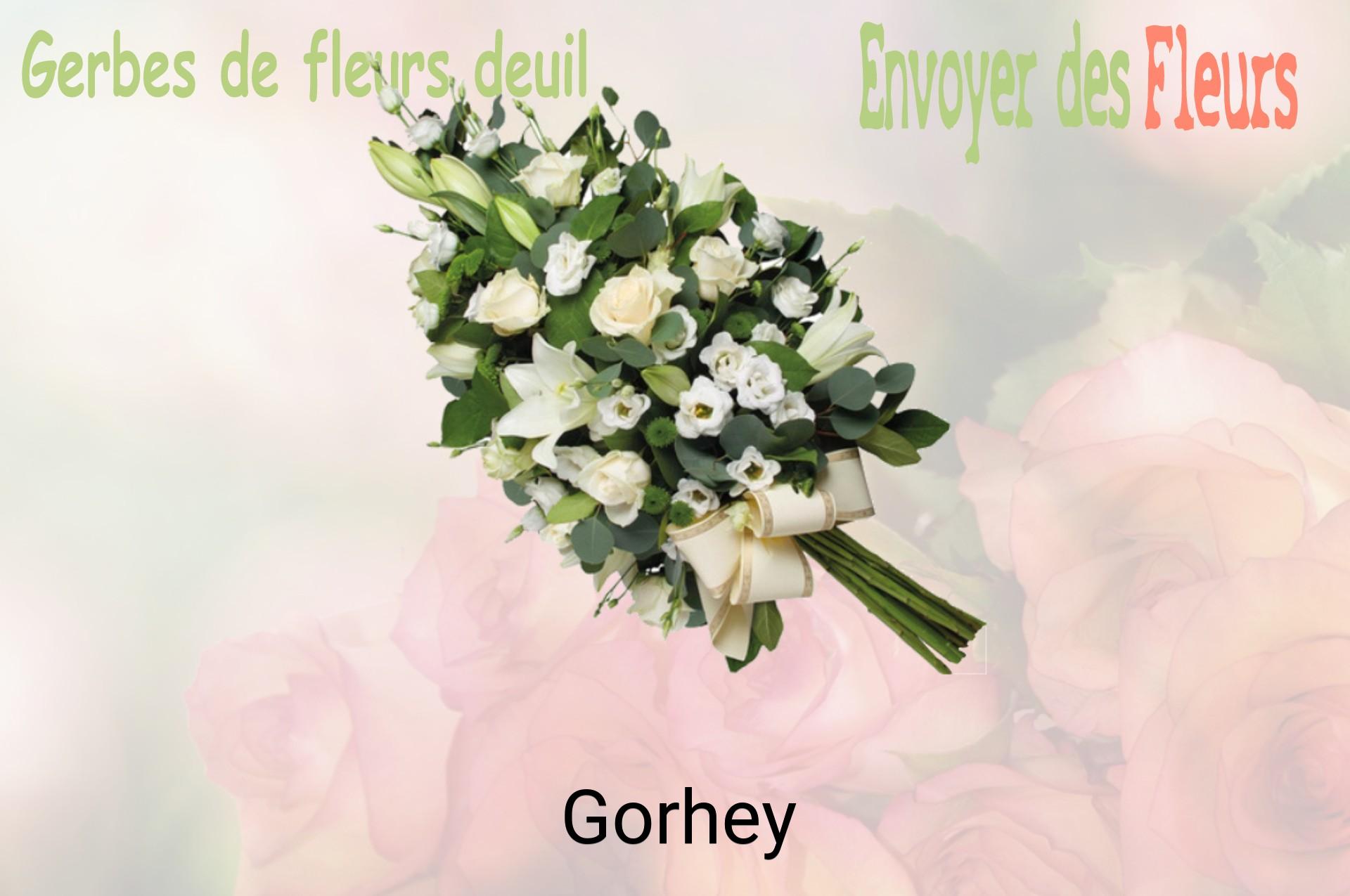 Gerbe de fleurs de deuil livrée à Gorhey